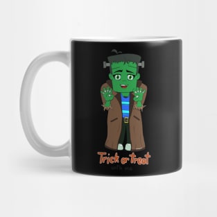 Halloween Spoopy Frankenstein trick or treat Mug